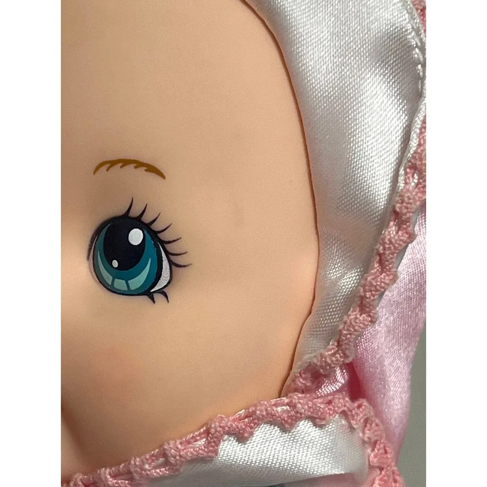 Playskool Snuzzles Baby Doll Pink Pastel Plaid Vintage 1996 squeaks